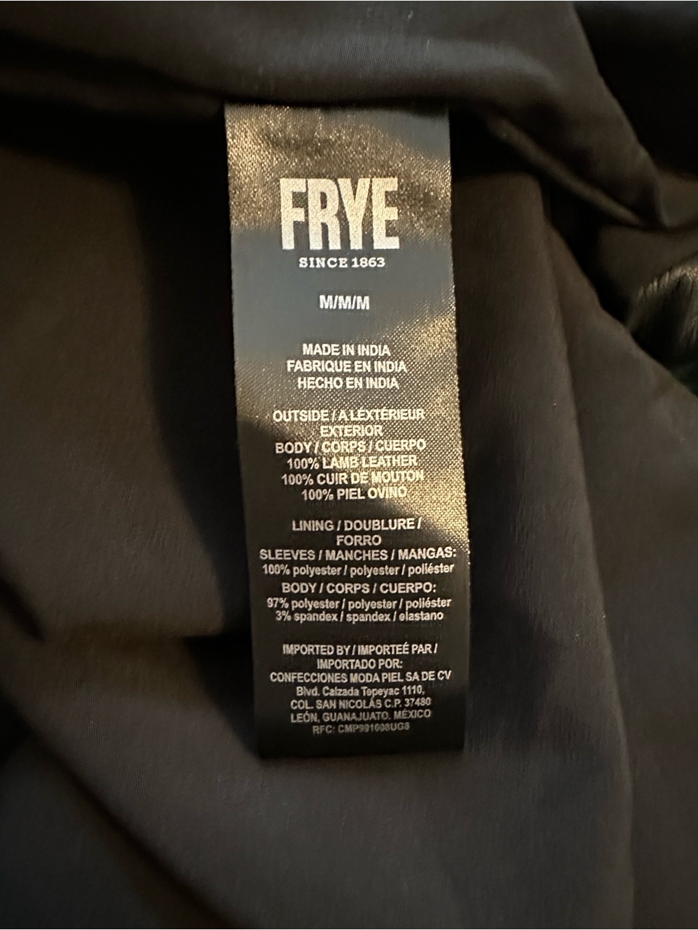 NWT Frye Black Leather Jacket - Picture 5 of 5